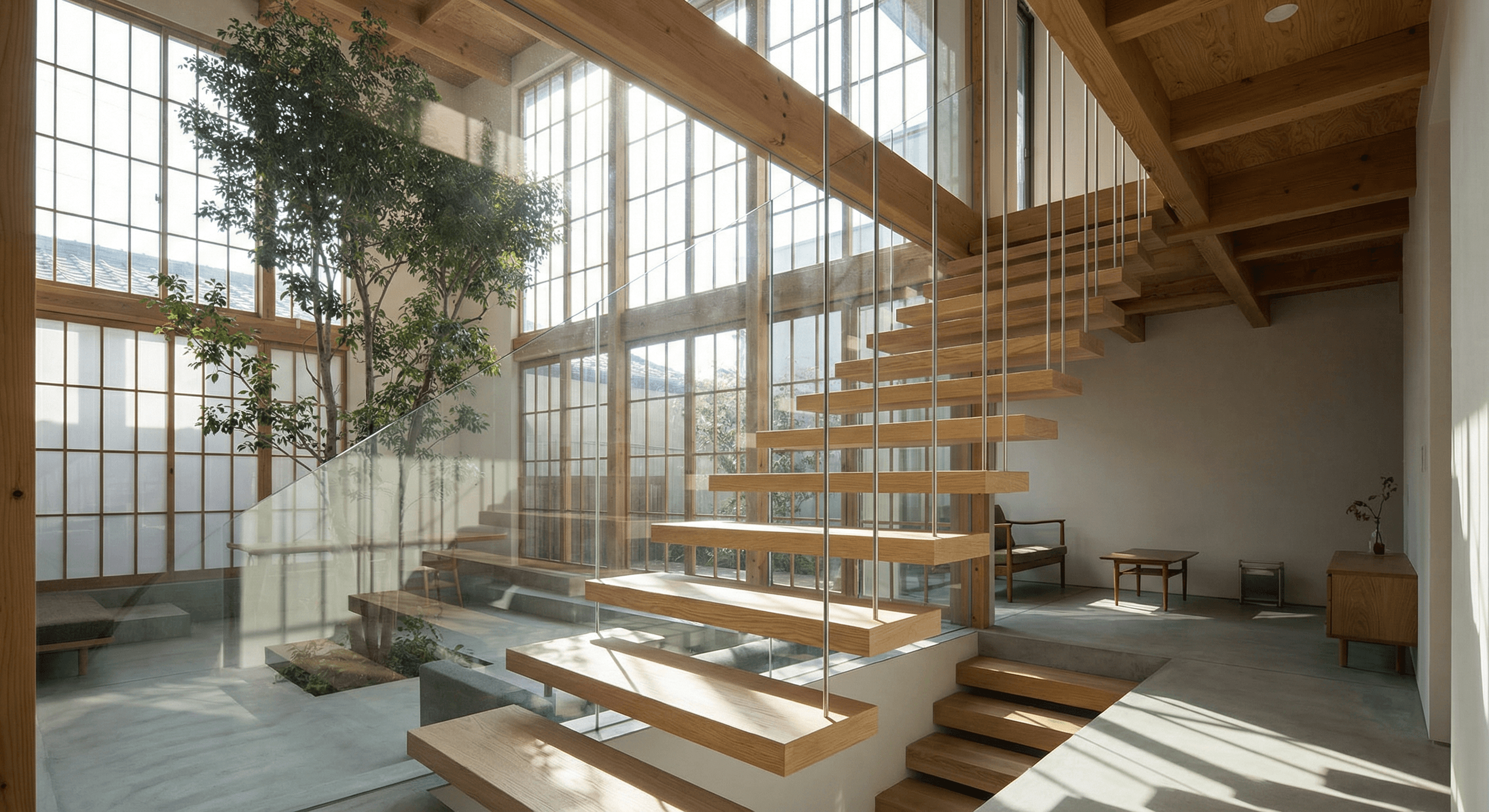 開放感のある階段